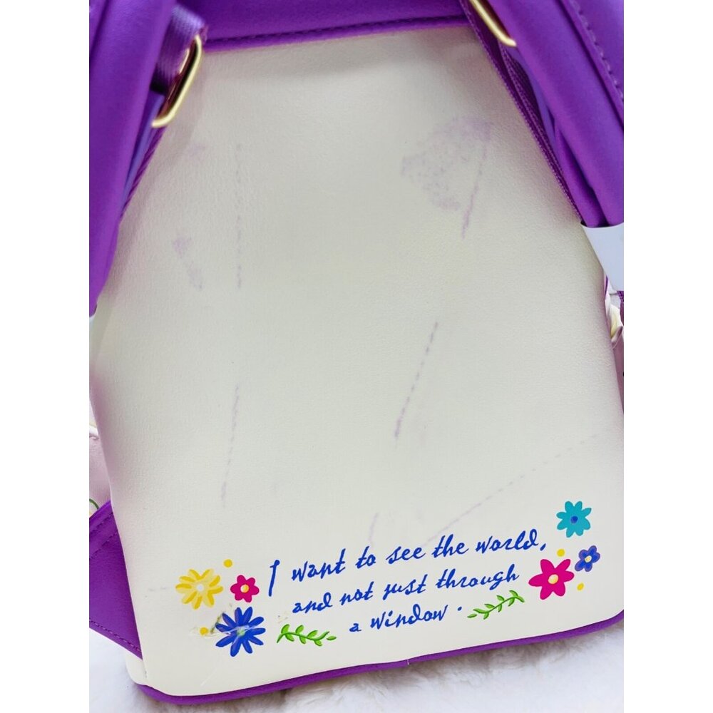 Loungefly Disney Princess Rapunzel Tangled Tower Scene Mini Backpack NWT - Picture 4 of 7